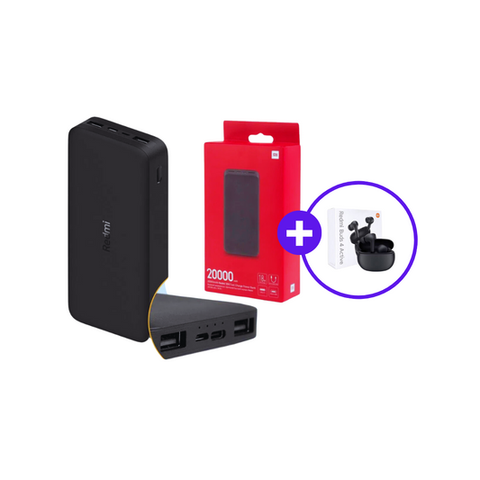 Power Bank Xiaomi 20000 mAh 18W + Xiaomi Redmi Buds 4 Active
