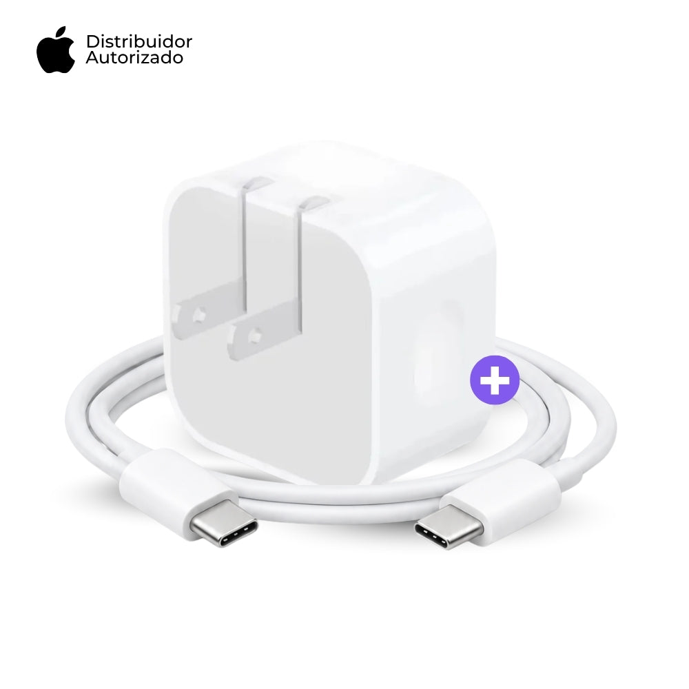 Cargador Apple USB-C 40W y Cable USB-C Trenzado 1 m 60W Blanco