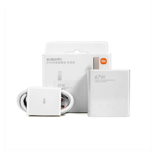 Cargador Xiaomi 67W Original – Carga Rápida, Cable Incluido (1m), Blanco