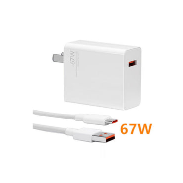 Cargador Xiaomi 67W Original – Carga Rápida, Cable Incluido (1m), Blanco