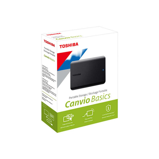 Disco Duro Pórtatil Toshiba Canvio Basics - 2.5" Externo - 1TB - Negro mate - USB 3.0