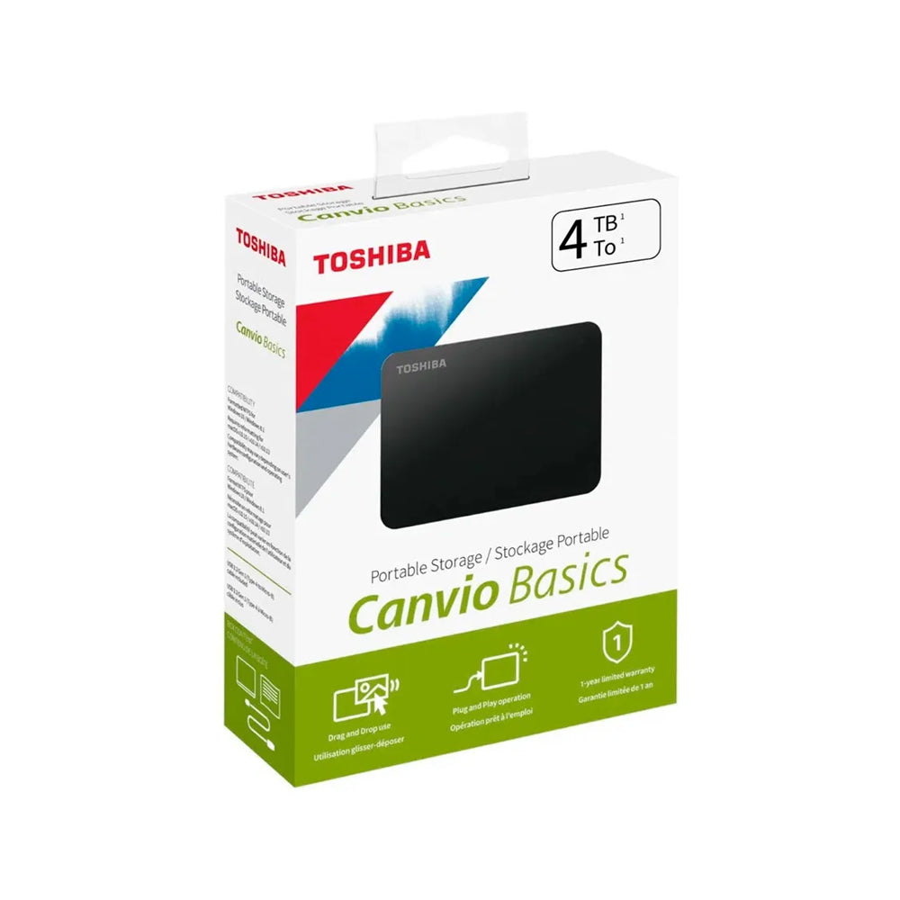 Disco Duro Externo Toshiba 4TB 3.0 Canvio Basics Portátil