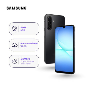 Celular Samsung Galaxy A17 4G 128GB 4GB Negro + Adaptador USB-C Samsung Original 25W