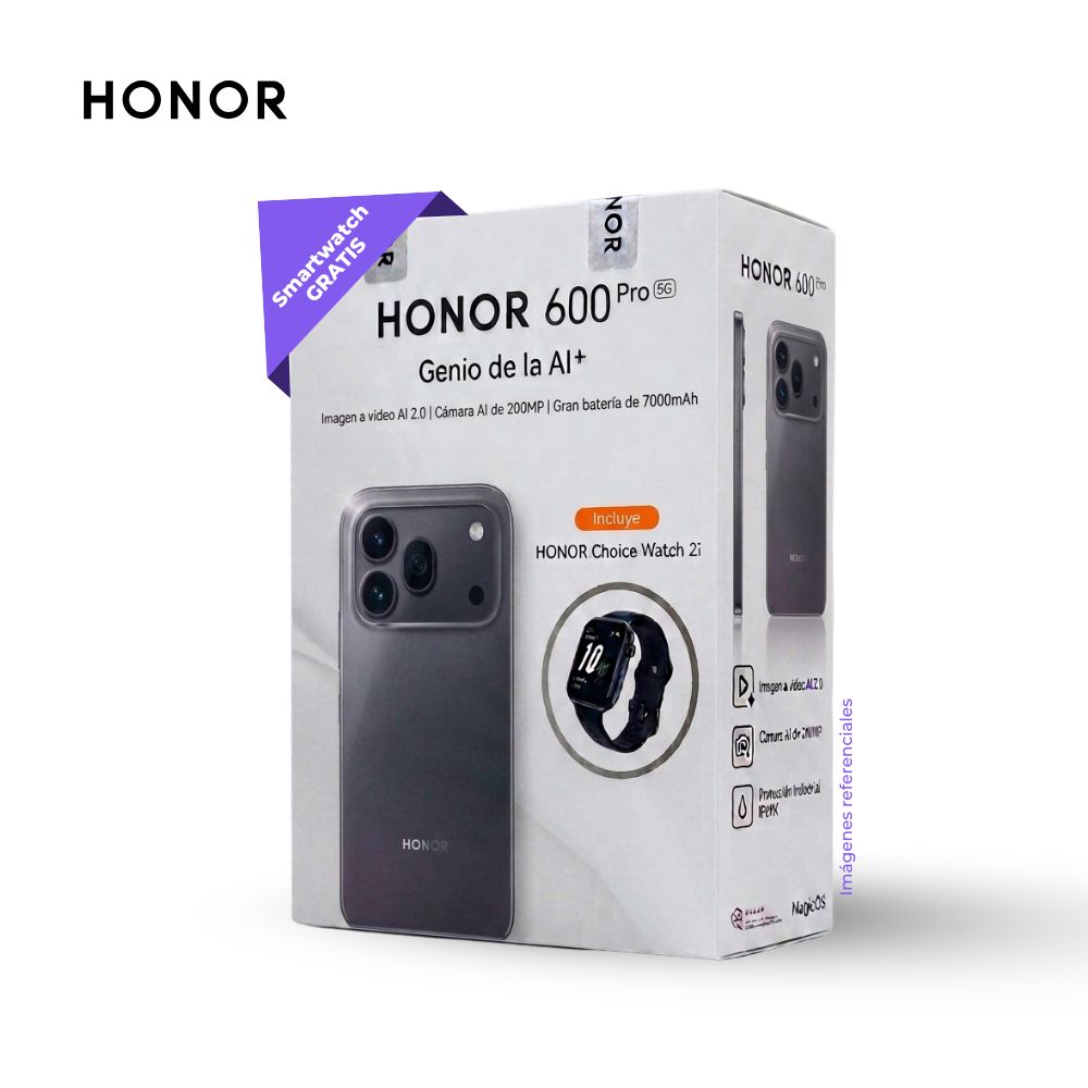Honor 600 Pro 512GB 12GB Dorado y Watch 2i
