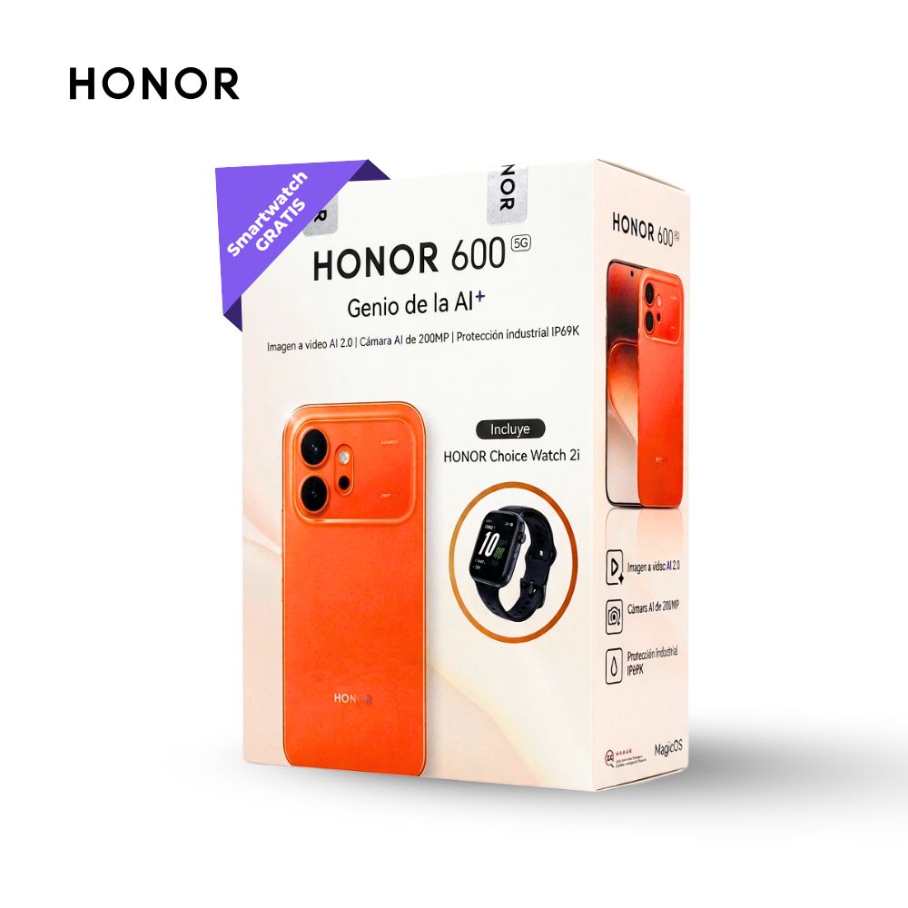 Honor 600 256GB 8GB Dorado y Watch 2i