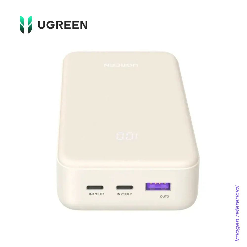 Power Bank UGREEN PB531 20000 MAH Carga Rápida Bidireccional de 30W Beige