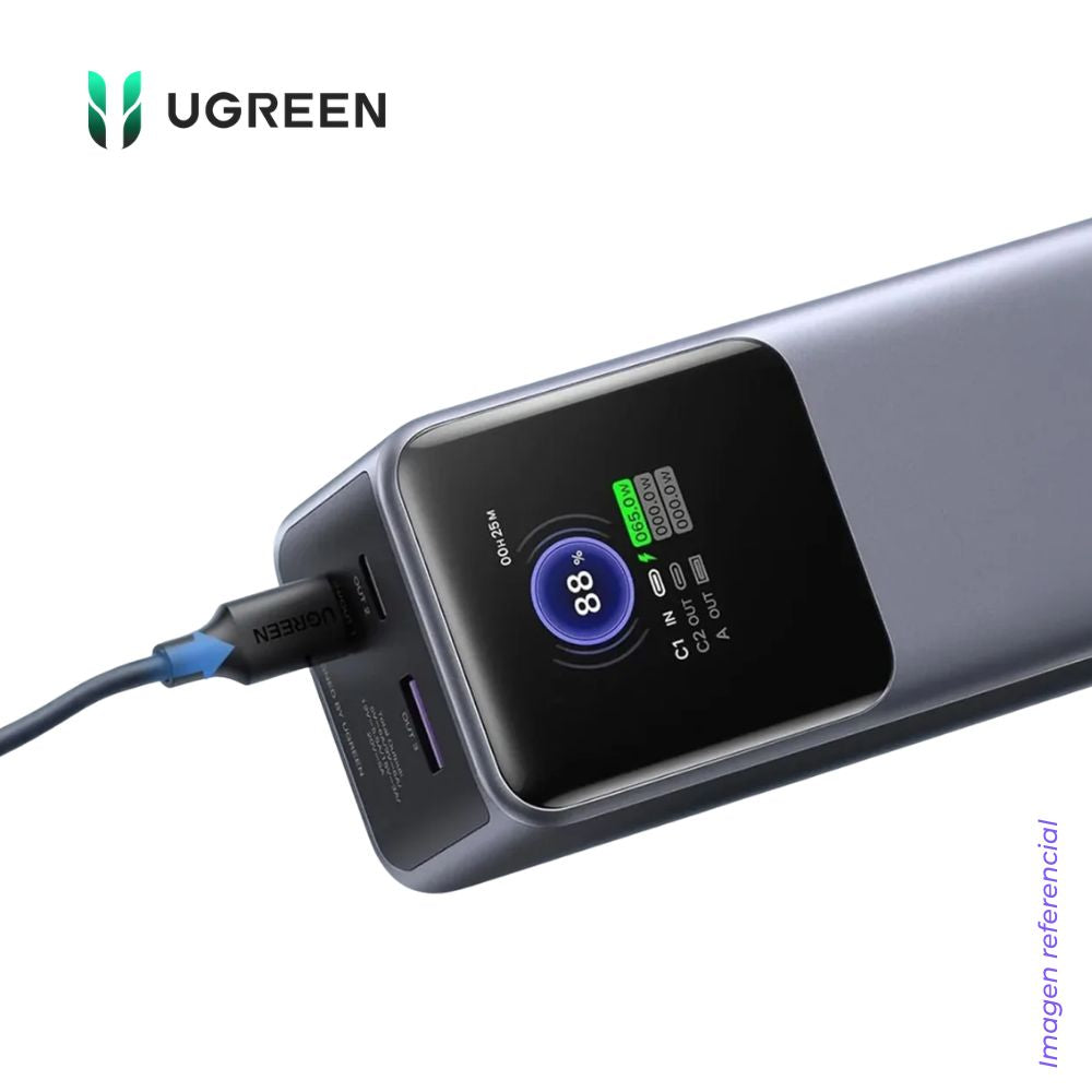 Power Bank UGREEN Nexode PB721 20000mAh 130W 2 USB-C + 1 USB-A Carga Rápida