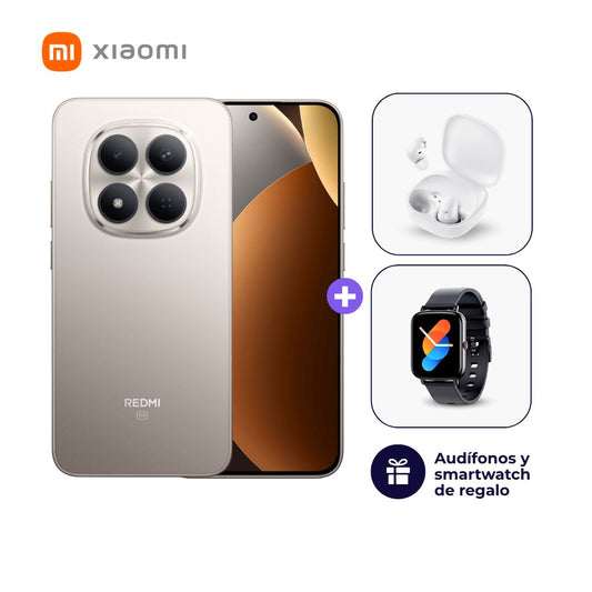 Xiaomi Redmi Note 15 Pro+ 5G 512GB 12GB Plata + Smartwatch + Audífonos