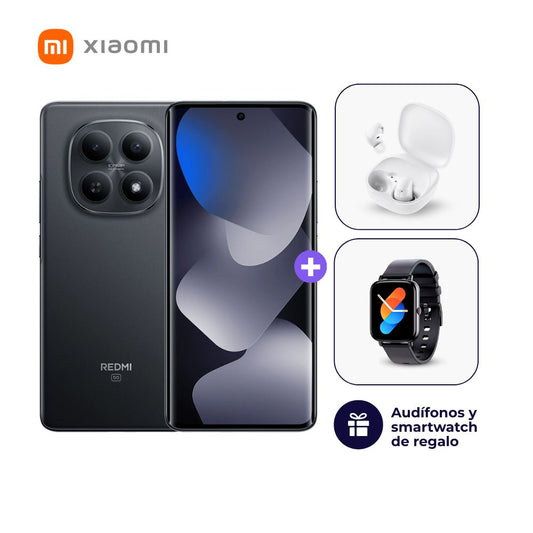 Xiaomi Redmi Note 15 5G 256GB 8GB Negro + Smartwatch + Audífonos