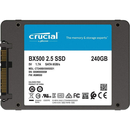 Crucial Unidad de estado sólido Crucial BX500 - 2.5" Interno - 240GB - SATA (SATA/600)