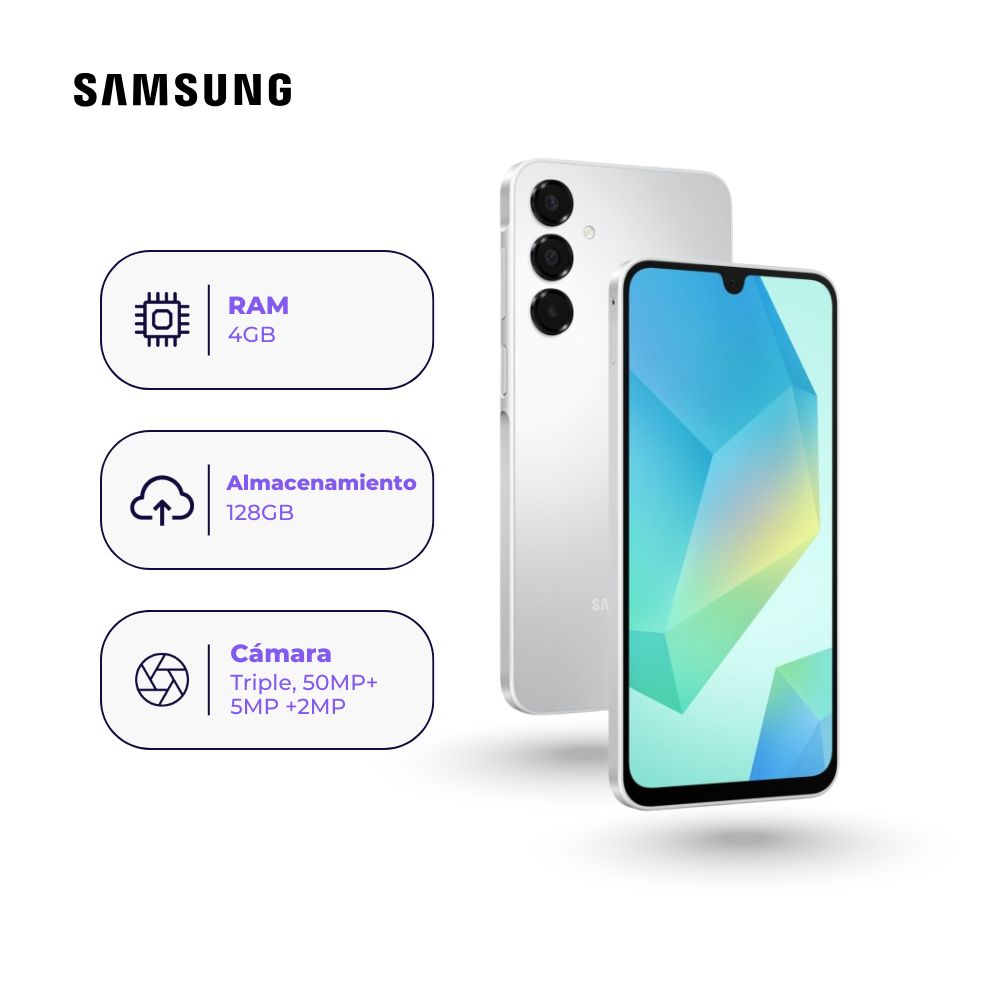 Celular Samsung Galaxy A16 128GB 4GB Gris + Adaptador USB-C Samsung Original 15W