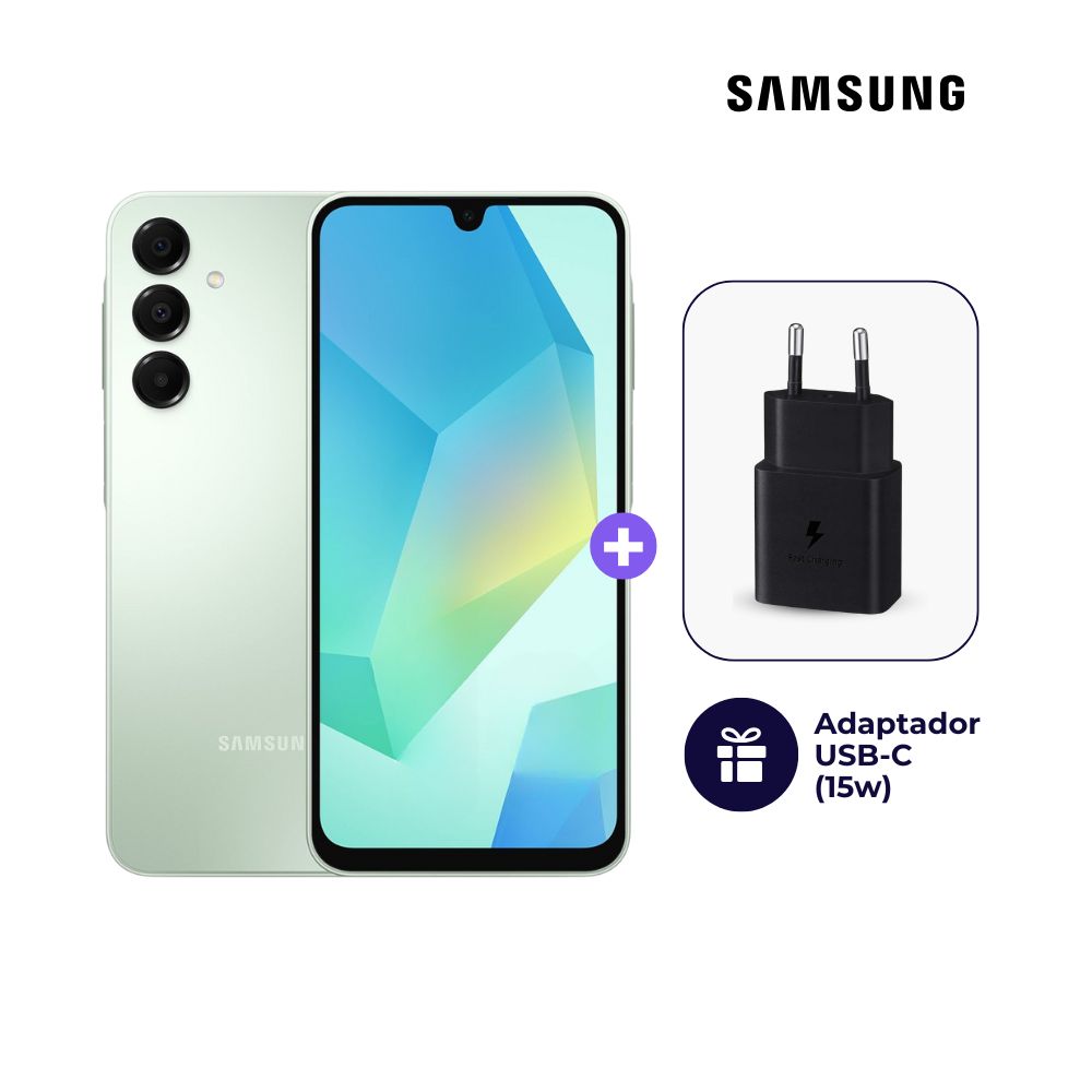 Celular Samsung Galaxy A16 128GB 4GB Verde + Adaptador USB-C Samsung Original 15W