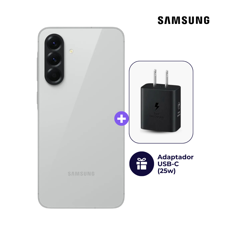 Celular Samsung Galaxy A56 5G 256GB 12GB Gris + Adaptador USB-C Samsung Original 25W