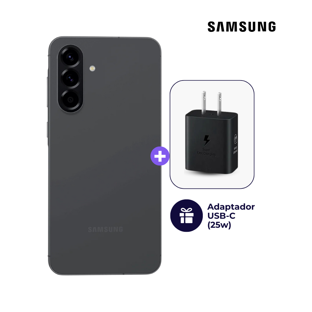 Celular Samsung Galaxy A56 5G 256GB 8GB Negro + Adaptador USB-C Samsung Original 25W