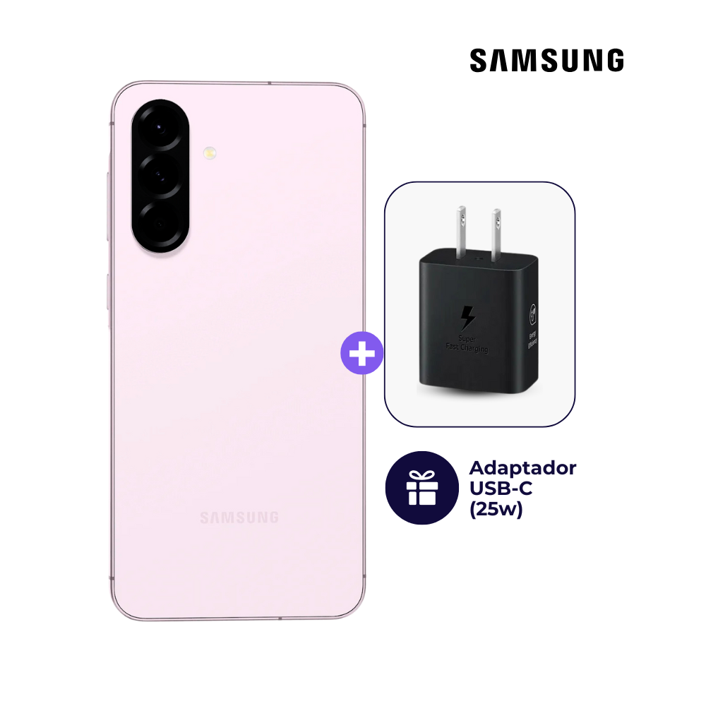 Celular Samsung Galaxy A56 5G 256GB 8GB Rosa + Adaptador USB-C Samsung Original 25W