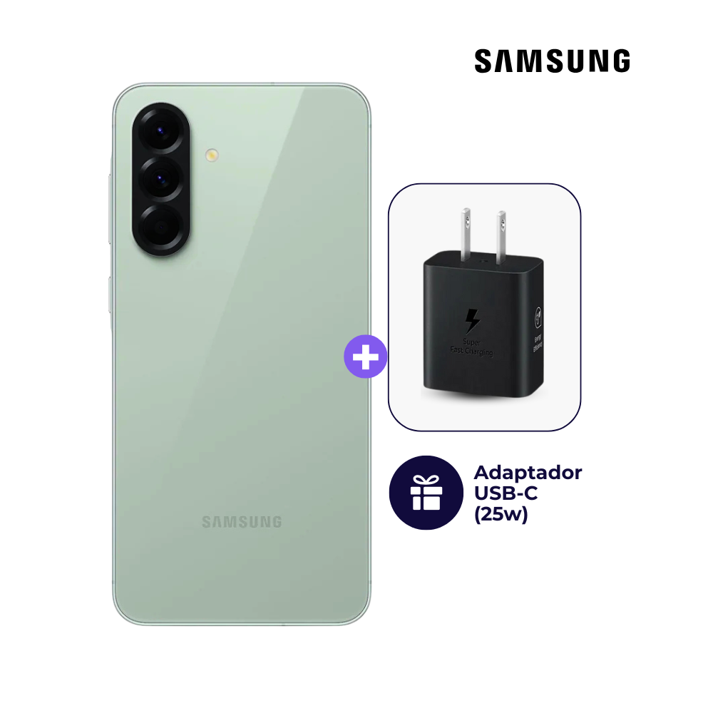 Celular Samsung Galaxy A56 5G 256GB 8GB Verde + Adaptador USB-C Samsung Original 25W