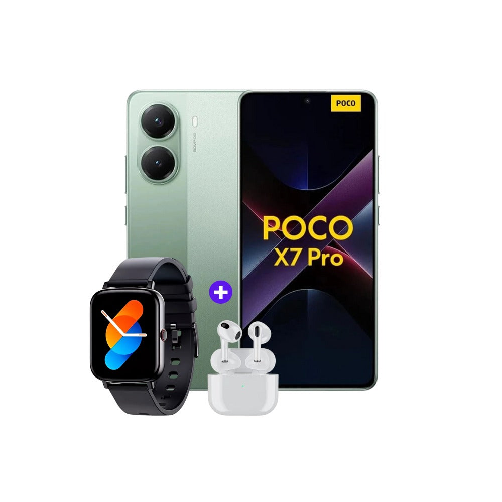 Xiaomi Poco X7 Pro 512GB 12GB Verde + Smartwatch + Audifonos