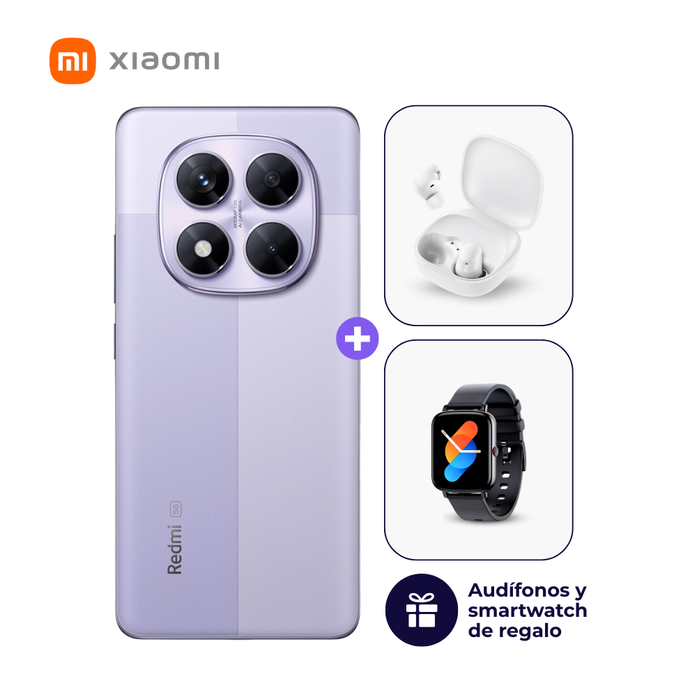 Xiaomi Redmi Note 14 Pro 5G 256GB 8GB Morado + Smartwatch + Audifonos