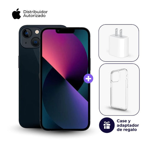 Celular iPhone 13 128GB Ram Color Negro + Adaptador 20w + Case