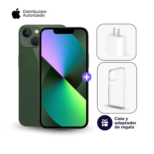 Celular iPhone 13 128GB Ram Color Verde + Adaptador 20w + Case