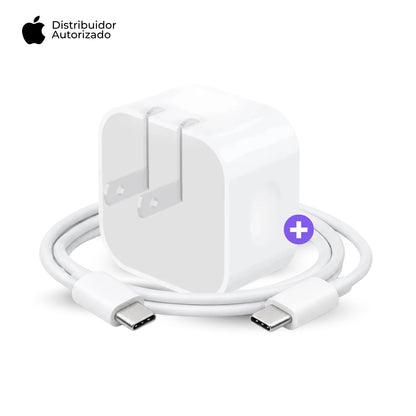 Cargador Apple USB-C 40W y Cable USB-C Trenzado 1 m 60W Blanco