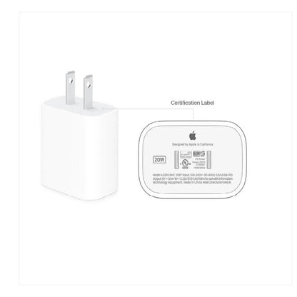 Cargador Apple iPhone Original Tipo C de 20W