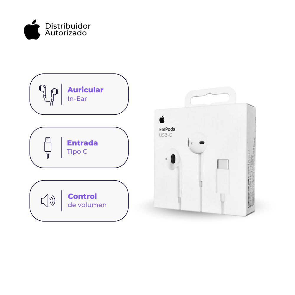 Audífonos Apple EarPods con Conector USB-C