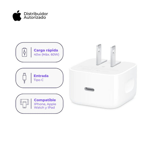 Adaptador Apple de Carga dinámico de 40 W (máx. 60 W) - Blanco