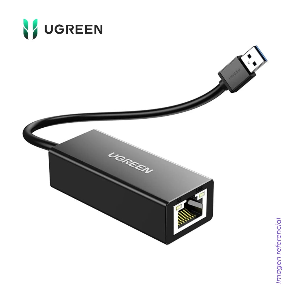 Adaptador UGREEN CR111 USB 3.0 a RJ45 Ethernet Gigabit Negro