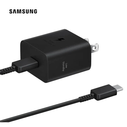 Cargador Samsung Original USB-C 25W de Carga Rápida con Cable Negro