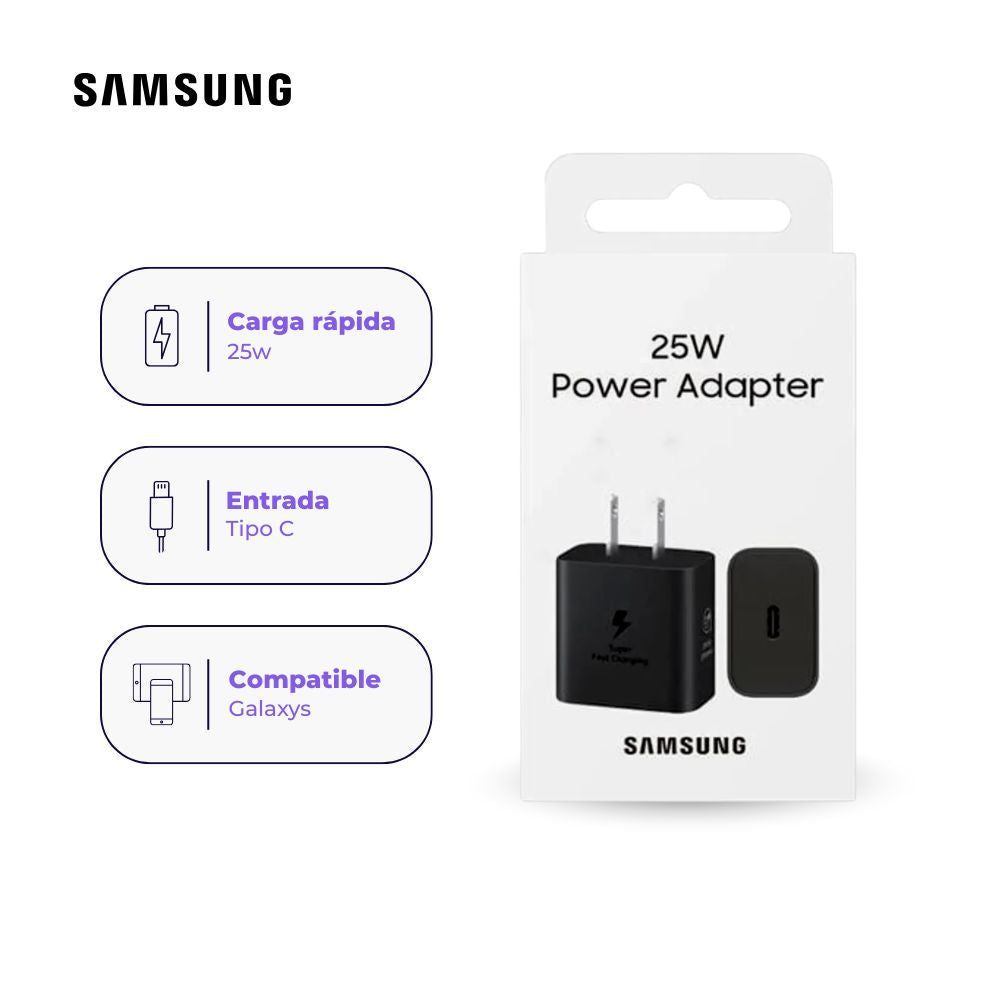 Adaptador USB-C Samsung Original 25W – Carga Rápida