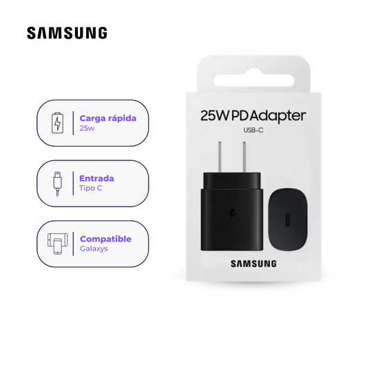 Adaptador USB-C Samsung Original 25W – Carga Rápida