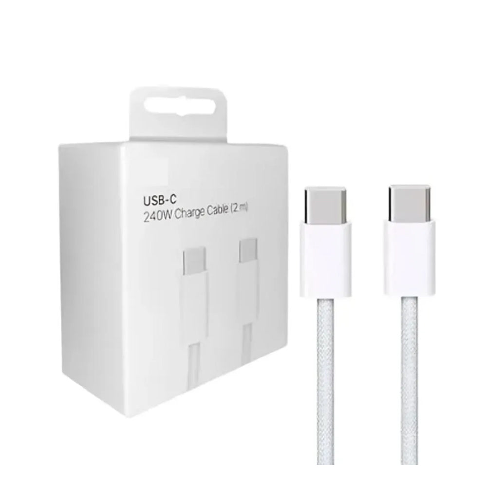 Cable Apple USB-C a USB-C 240W 2m Carga Rápida Blanco
