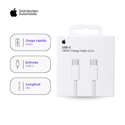Cable Apple USB-C a USB-C 240W 2m Carga Rápida Blanco