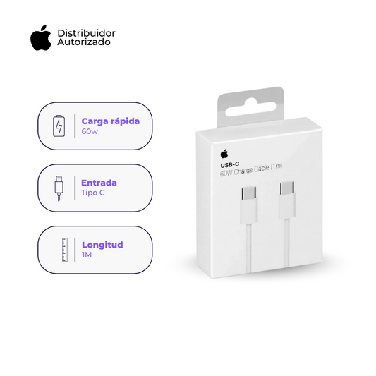 Cable de Carga Trenzado Original Apple USB-C 1 m (60W)