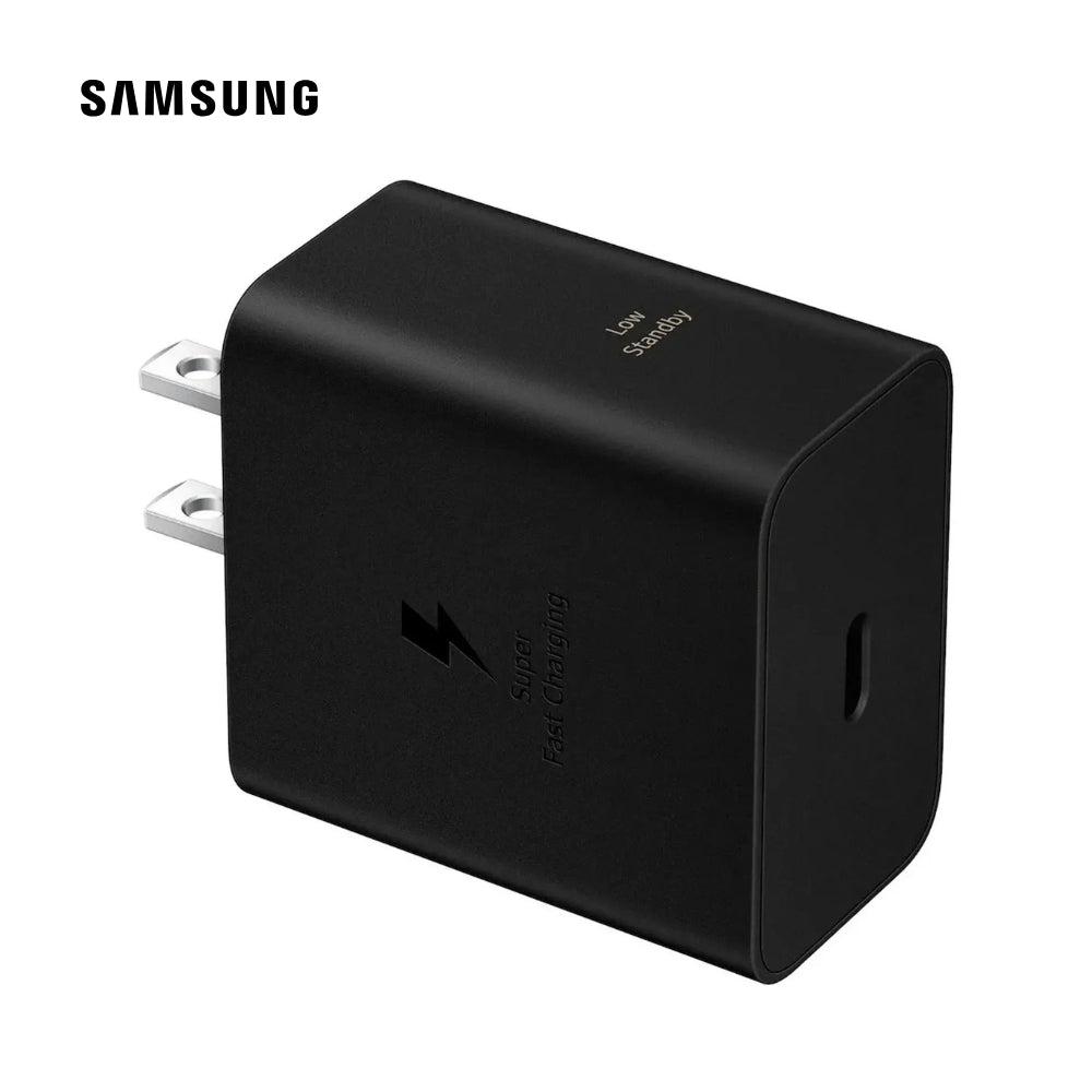 Cargador Samsung 60W Super Carga Rápida Original USB-C Negro Sin Cable