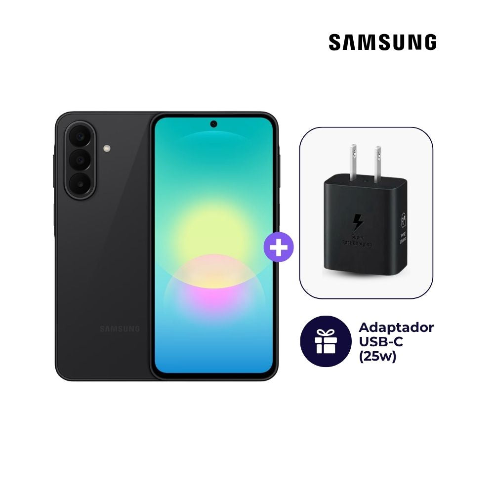 Samsung Galaxy A27 128GB 6GB Negro + Adaptador USB-C Samsung Original 25W