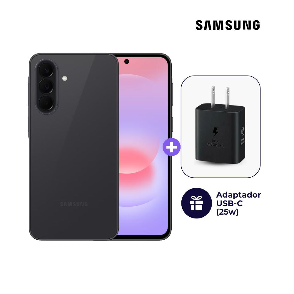 Celular Samsung Galaxy A37 5G 256GB 8GB Gris Oscuro + Adaptador USB-C Samsung Original 25W