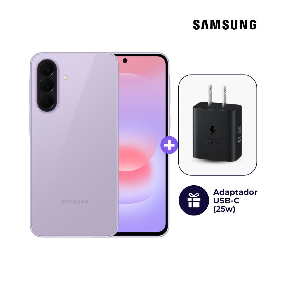 Celular Samsung Galaxy A37 5G 256GB 8GB Violeta + Adaptador USB-C Samsung Original 25W