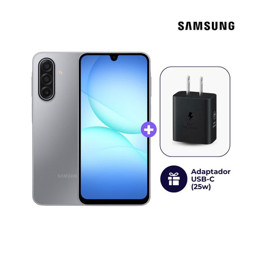 Celular Samsung Galaxy A17 5G 128GB 4GB Gris + Adaptador USB-C Samsung Original 25W