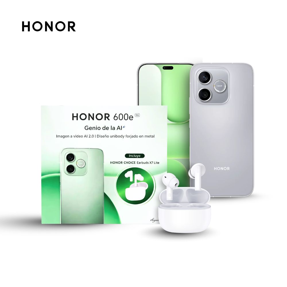 Honor 600e 256GB 8GB Gris y Earbuds X7 Lite