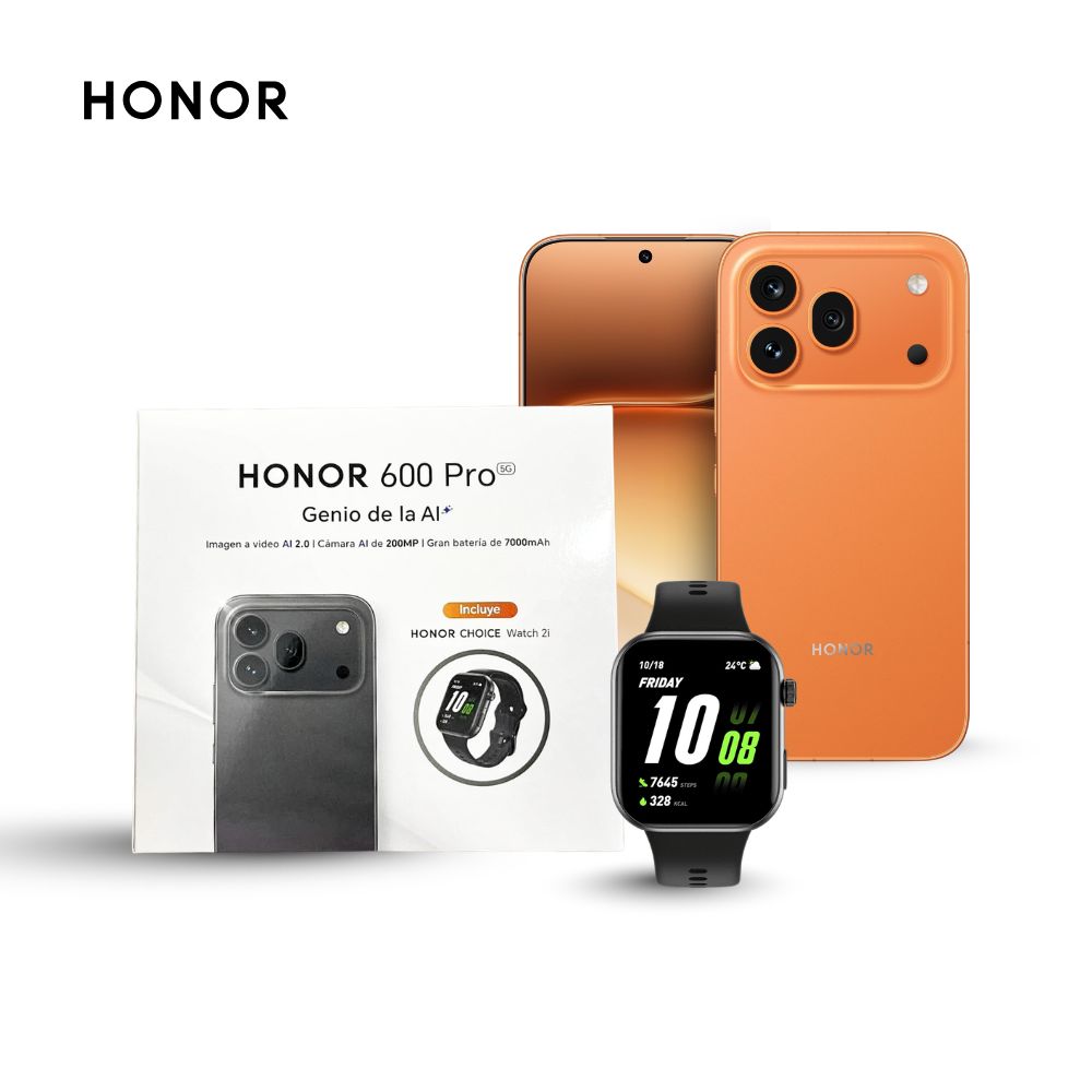 Honor 600 Pro 256GB 8GB Naranja y Watch 2i
