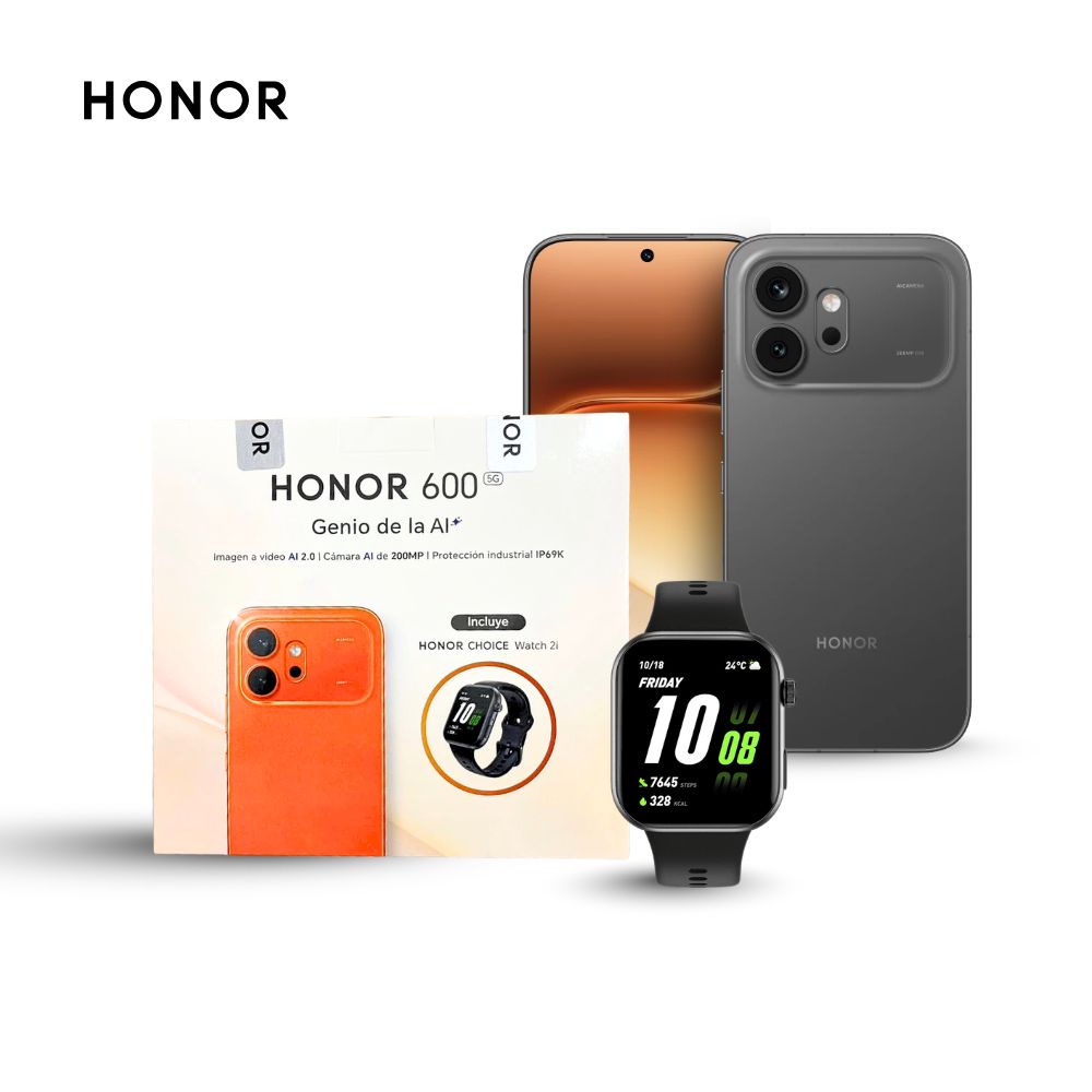 Honor 600 256GB 8GB Negro y Watch 2i