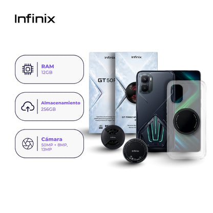 Infinix GT 50 Pro 256GB 12GB Kit Gamer Pack Negro