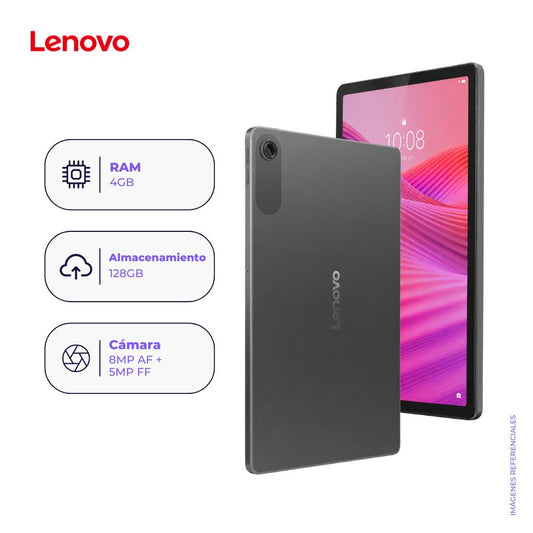 Tablet Lenovo Tab LTE 10.1" 128GB 4GB RAM Gris con Funda Folio