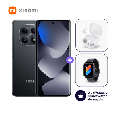 Xiaomi Redmi Note 15 4G 256GB 8GB Negro + Smartwatch + Audífonos