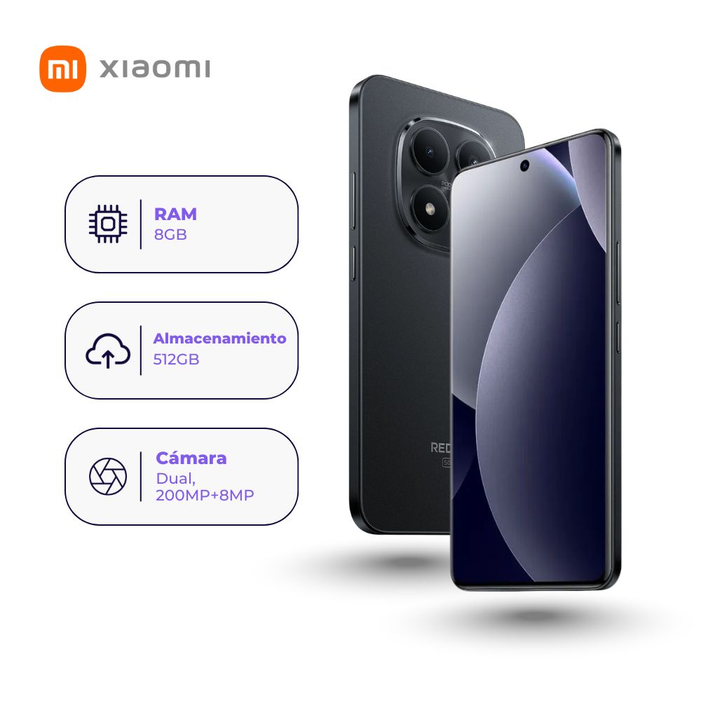 Xiaomi Redmi Note 15 Pro 5G 512GB 8GB Negro + Smartwatch + Audífonos