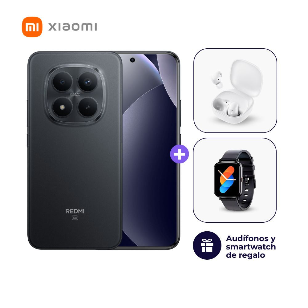 Xiaomi Redmi Note 15 Pro 5G 512GB 8GB Negro + Smartwatch + Audífonos