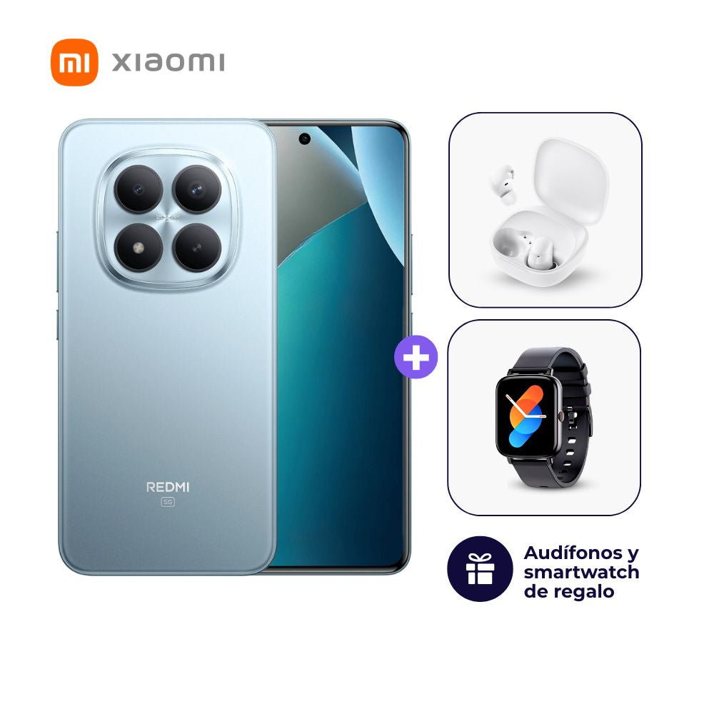 Xiaomi Redmi Note 15 Pro+ 5G 512GB 12GB Azul + Smartwatch + Audífonos