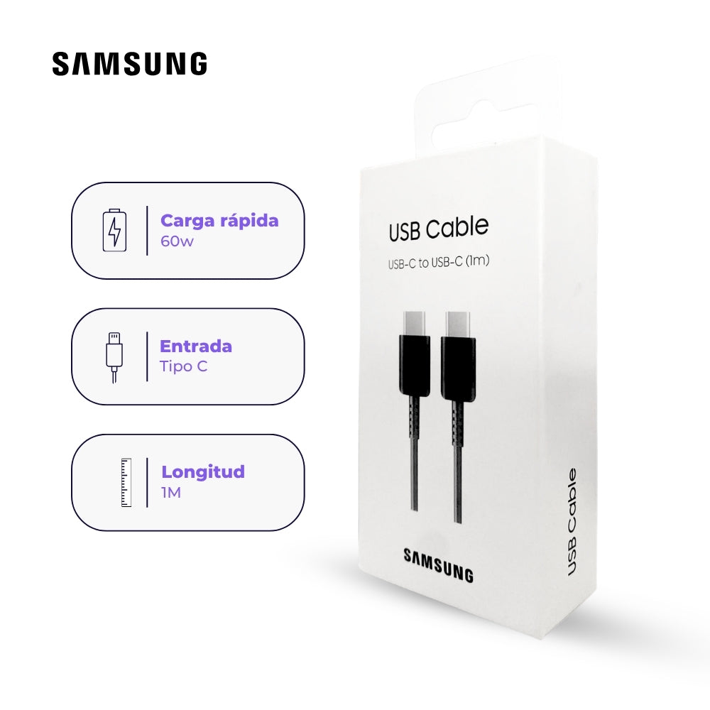 Cable Samsung USB-C a USB-C 1 m Color Negro